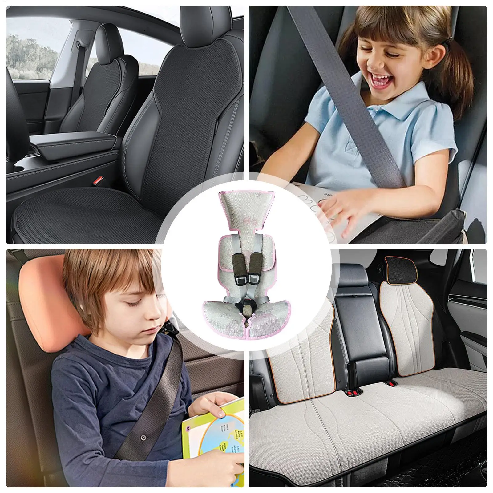 아기 쿨매트 유아용 의자 쿨패드 라탄 홈 베이비 쿠션 아이스 실크 쿨매트 (더운 날씨용) 자동차 유모차 실내외