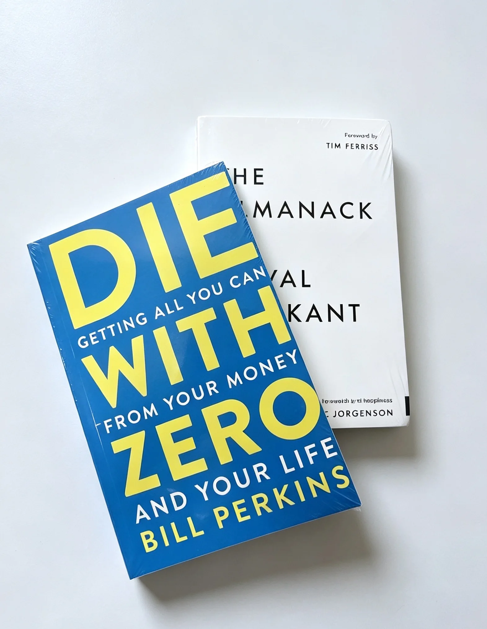 Die With Zero de Bill Perkins & The Almanack of Naval Ravikant, Livres de lecture sur la richesse, le bonheur, les finances personnelles et l'autofaisceau de soi