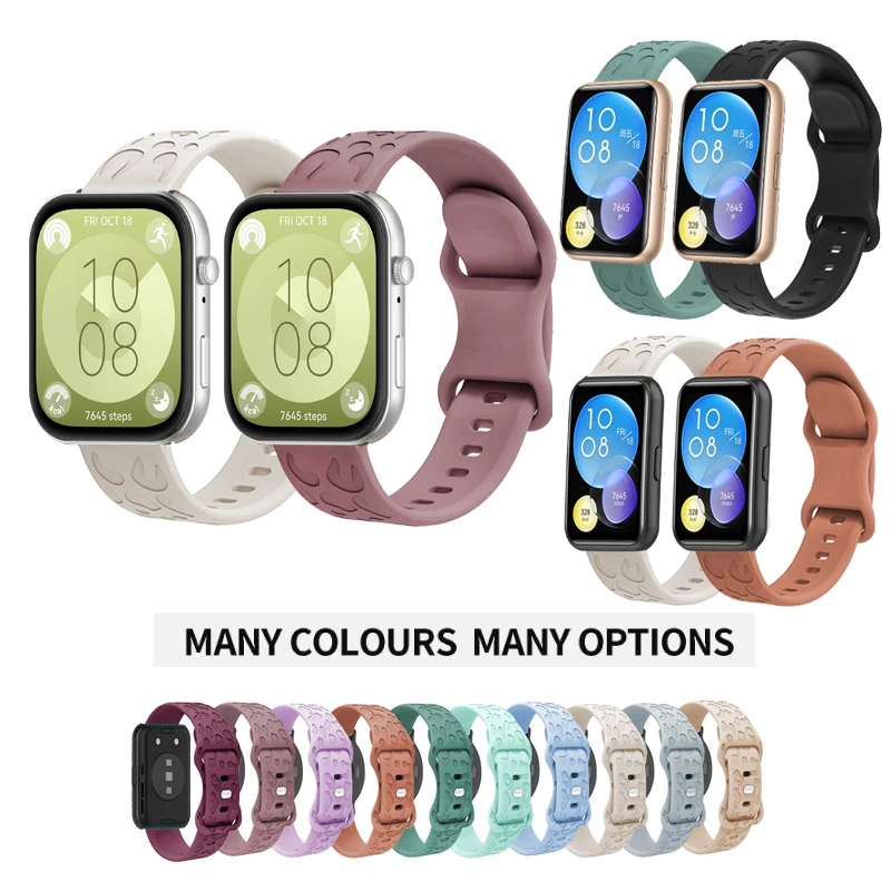 

For Huawei Watch Fit 3 / Fit 2 / Fit SE / Fit Special Edition Strap Leopard Soft Silicone Band Bracelet