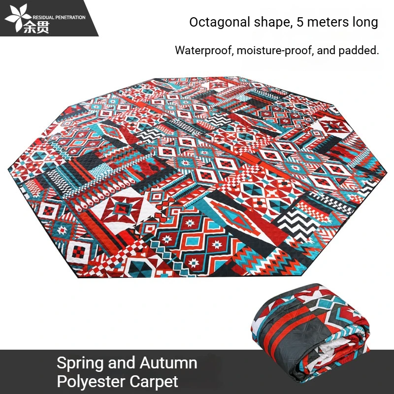 Factory Direct Sales Outdoor Camping Play Portable Waterproof PE Picnic Mat Octangle Tent Moisture-proof Pad