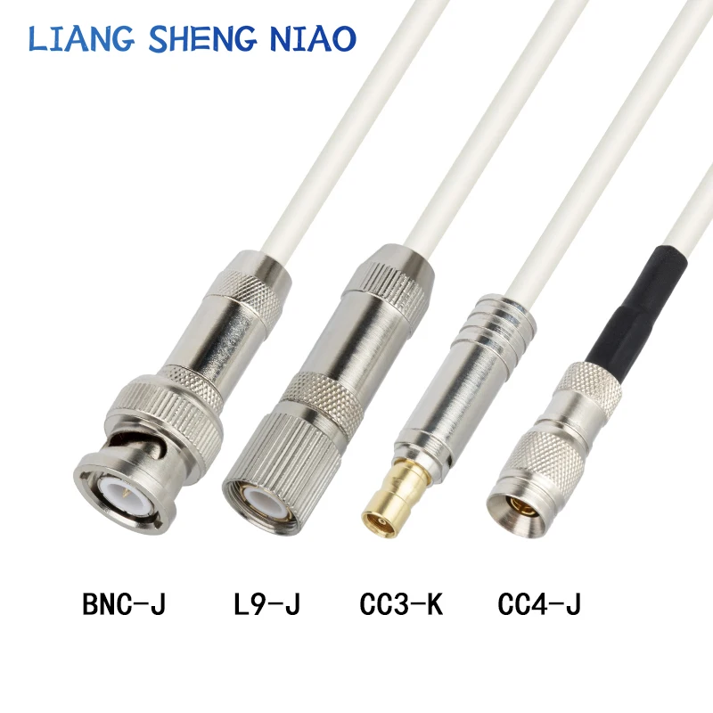 Cabo coaxial produto acabado, BNC L9 CC3 CC4, BNC macho para L9 macho, 2 milhões de linha CC3 para CC4 Rf Line, 75ohm 2 Ohm, 2 Ohm