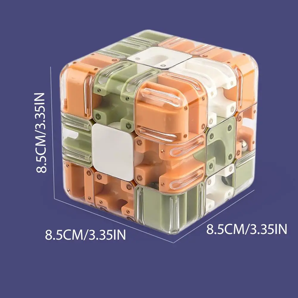 3D Maze Magic Cube Six-sided Kids Labyrinth Creative Transparent Puzzle Speed Cube Intelligence Cube Logical Thinking Party Gift