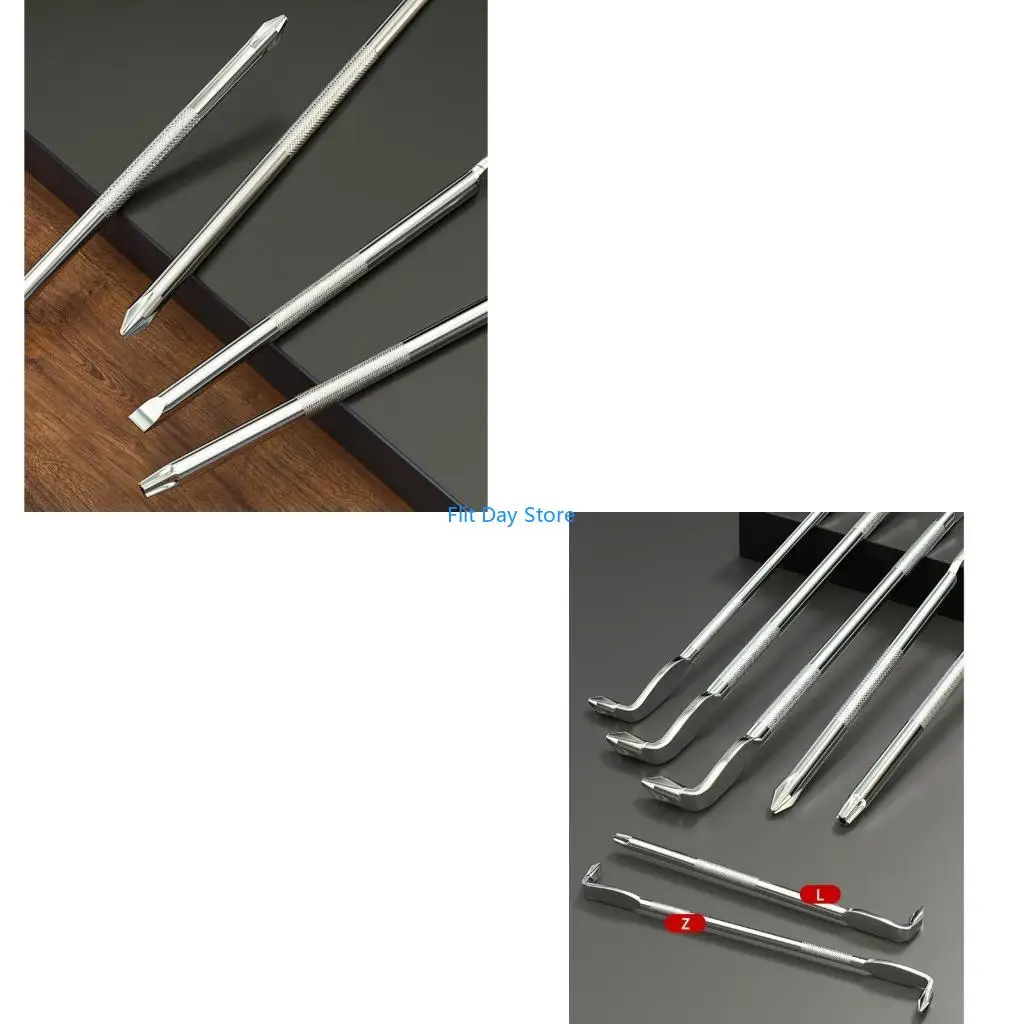 

F92C L-Type Extended L-Shaped 90 Degree Screwdriver Strong Magnetism Slotted Screwdriver Spanner Hand Tool