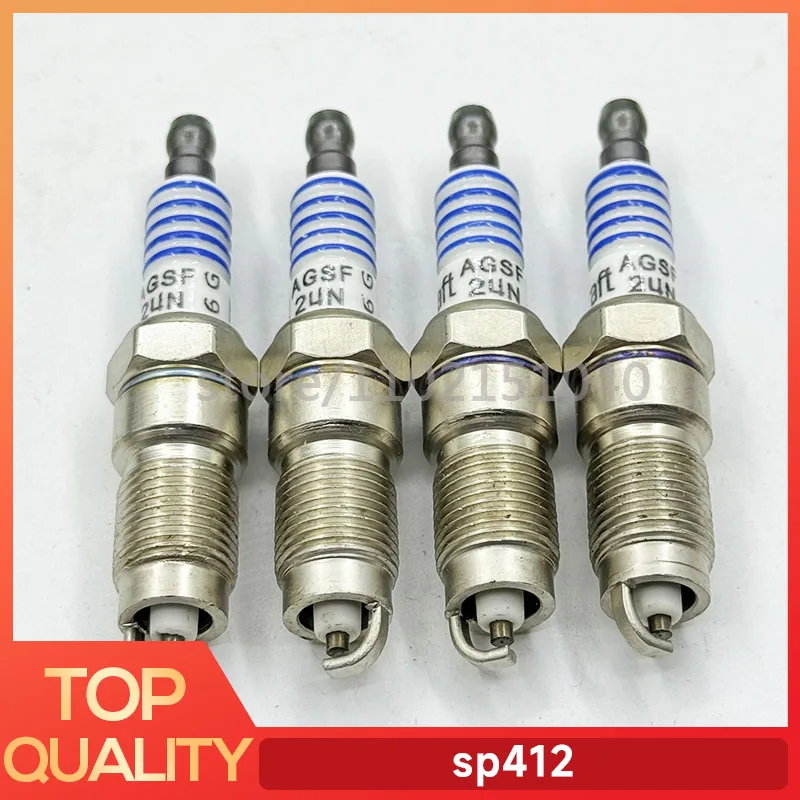 4pcs Spark plug For Ford Edge 3.5 Explorer Mustang 5.0 Iridium Gold SP412 AYFS 24N  2006 2007 2008 2009-2024 AYFS24N