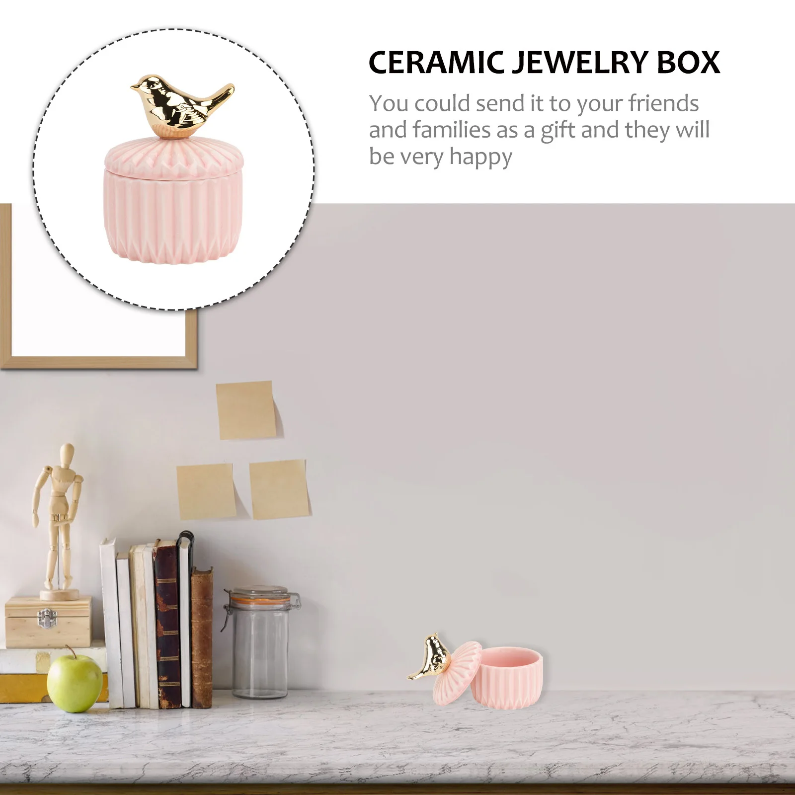 

1 шт., керамический органайзер для ювелирных изделий, креативный держатель для свадебных конфет, элегантный подарочный футляр для ювелирных изделий в скандинавском стиле