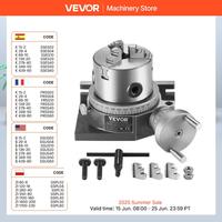 SucceBuy Precision Milling Rotary Table 4''/ 100 mm, Horizontal Vertical Model with 3-Jaw Chuck Indexing Tools Milling Machines