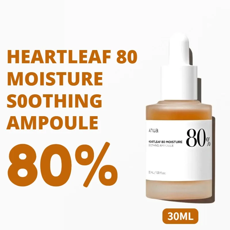 Anua Heart leaf Skincare 80 beruhigende Ampulle 30ml hoch konzentrierte haut beruhigende Serum feuchtigkeit spendende Panthenol beruhigende Behandlung