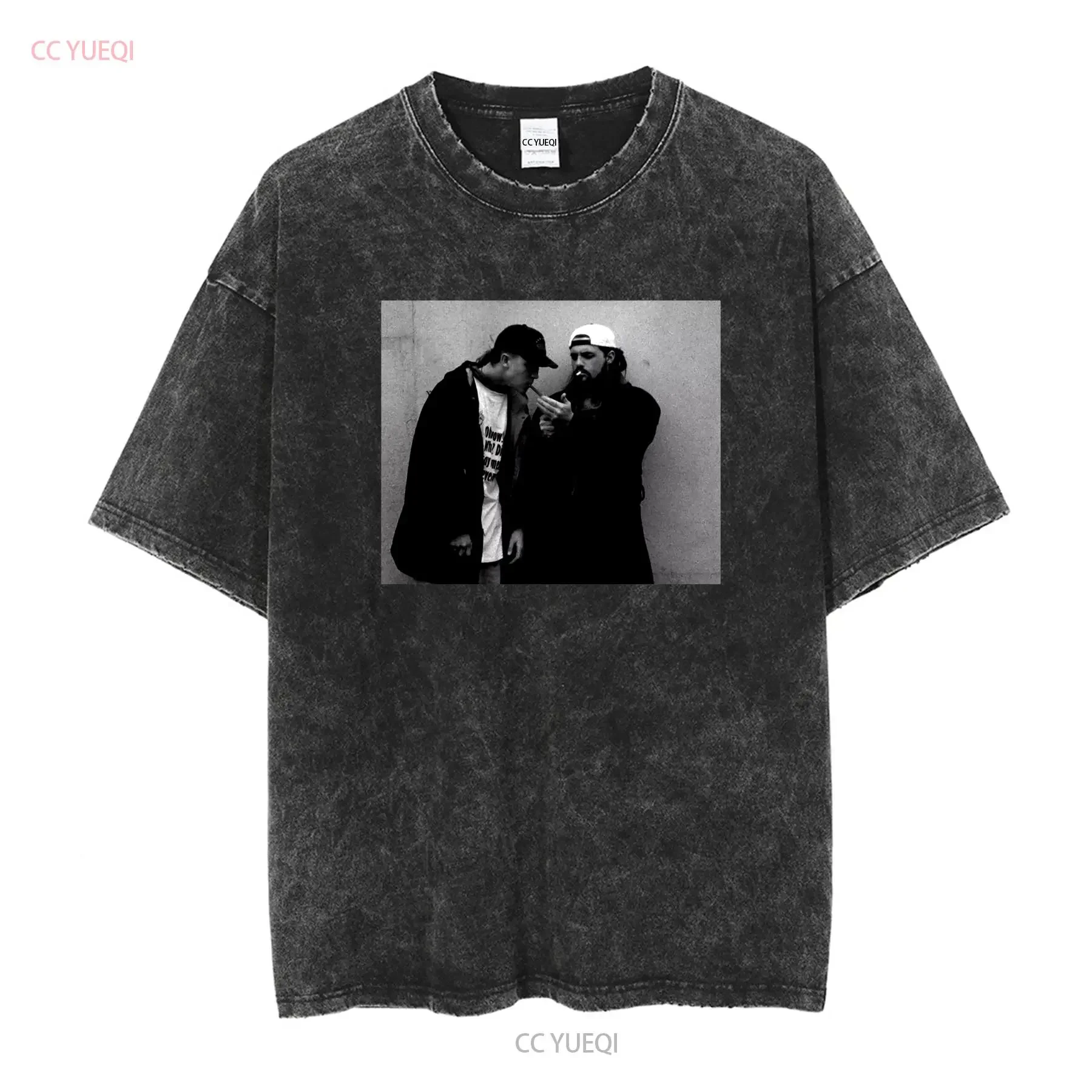 Clerks Cult Classic 90s Comedy Movie Fan Funny Jay and Silent Bob Black T Shirt vintage Washed Comfortable Versatile Unisex