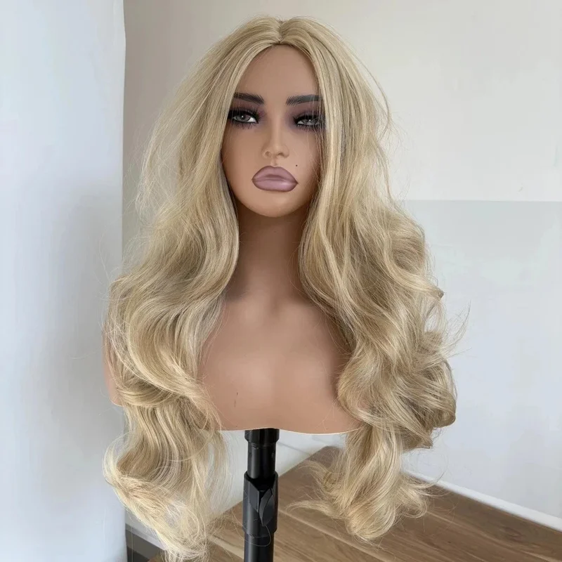 Hair New Women's Long Natural Blond Wavy Wig 24 Inch