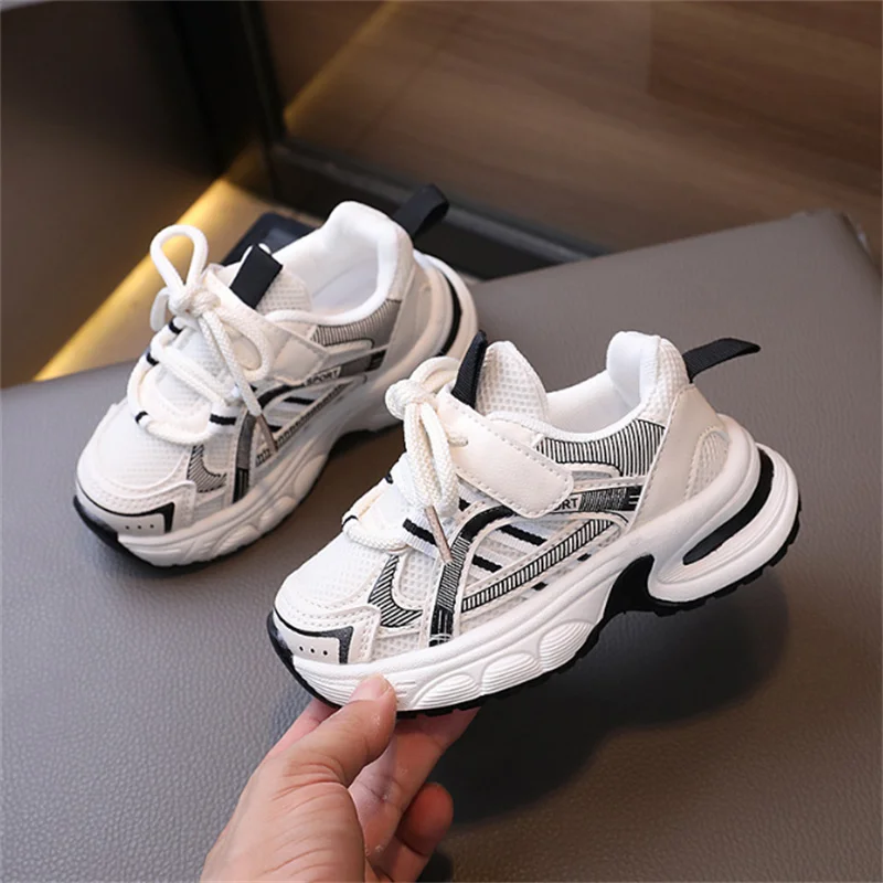 2024 New Autumn Children Shoes For Boys Mesh Breathable Kids Sport Shoes Non-slip Fashion Toddler Girls Sneakers EU 21-30