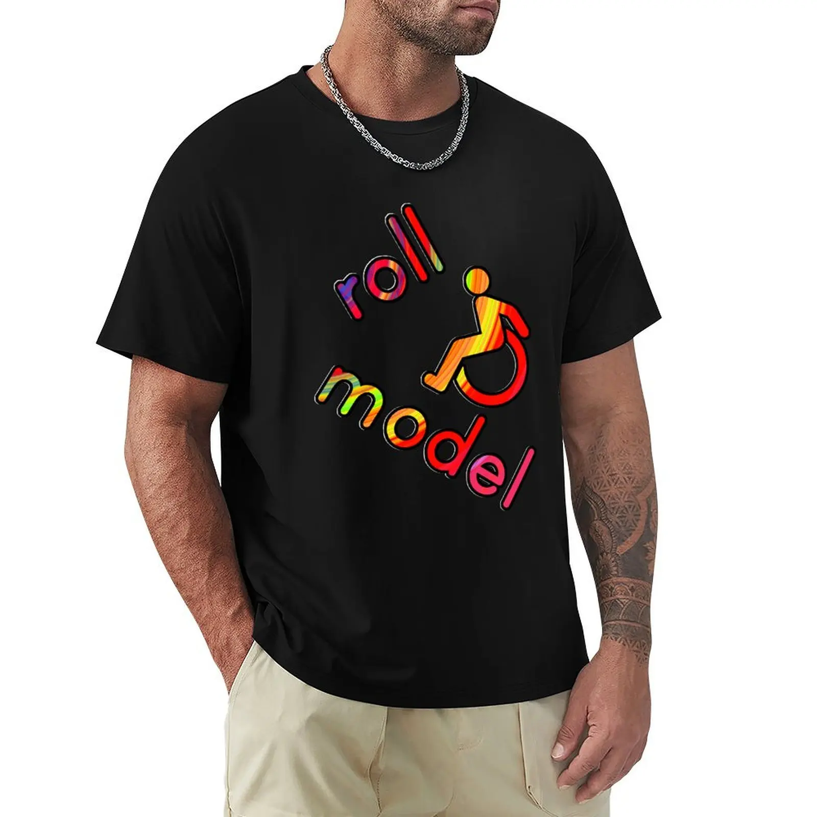 Roll Model - Disability Tees - in bright colours T-Shirt t shirt man casual T-Shirt