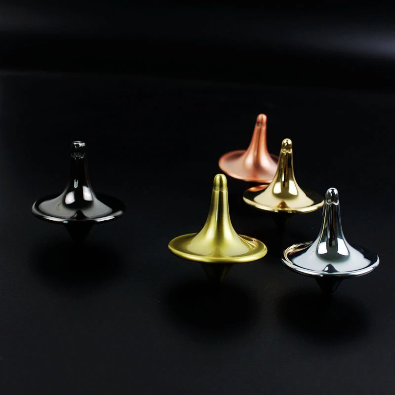 Hot Movie Totem Metal Gyro Silver Hand Spinning Top Fingertips Small Cyclone Gyroscope Antistress Fidget Toys For Children Gifts image 5