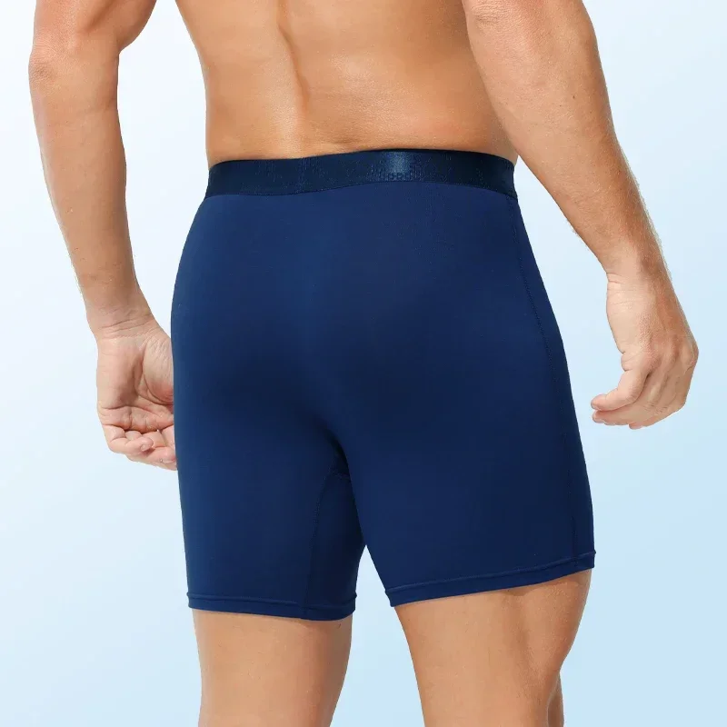 

5PCS Men's boxer shorts with bullet-style separation design, preventing leg chafing. These breathable underpants are equipped wi