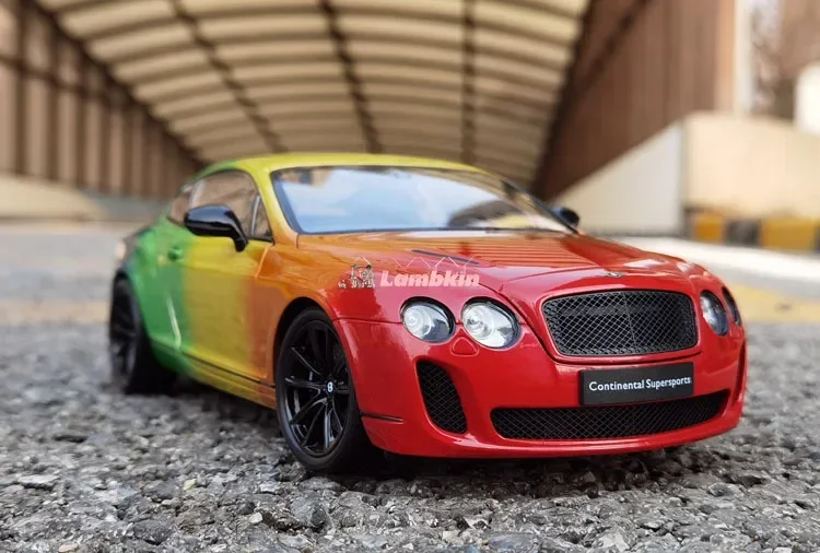 welly 1:18 Bentley Continental GT sports supercar rainbow version alloy car models Ornaments miniature commemorative gifts