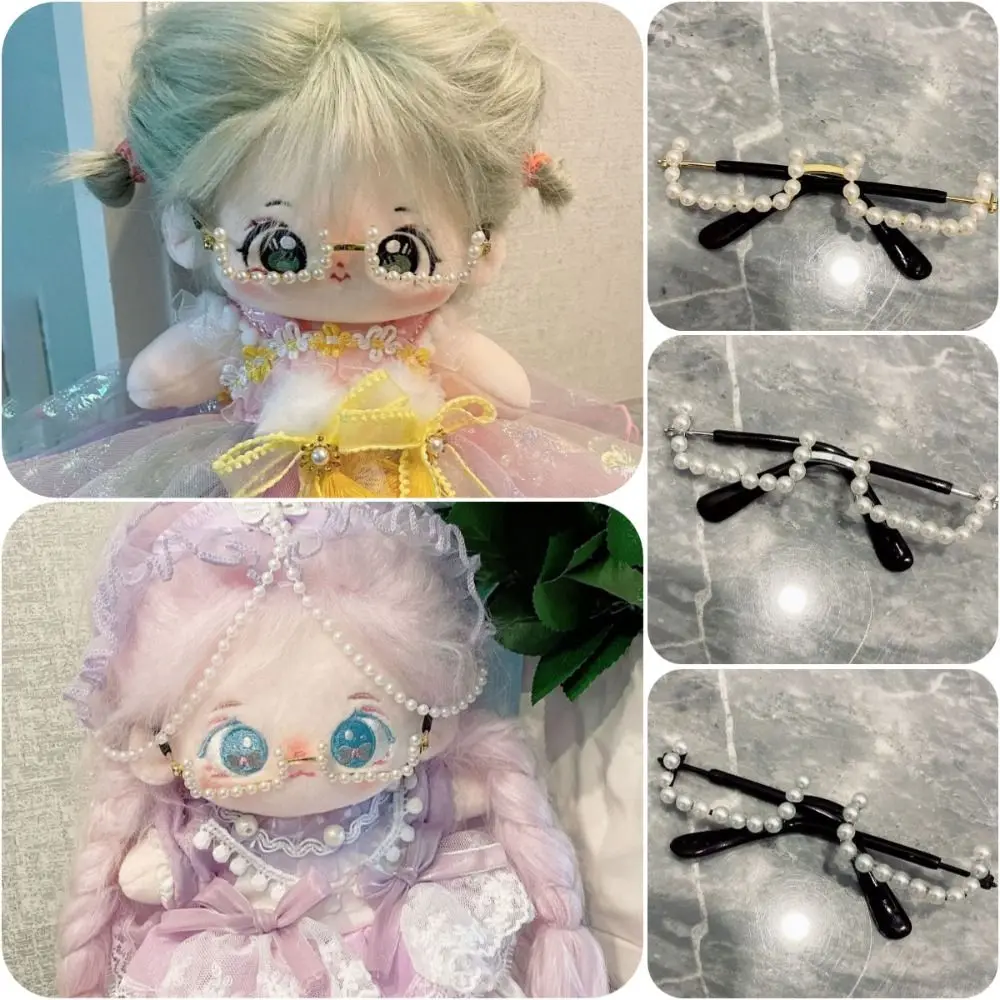 8cm Doll Glasses Trend Toys Rectangle Doll Pearl Eyeglasses Multi Color Eyeglass Frame for Labubu Toys