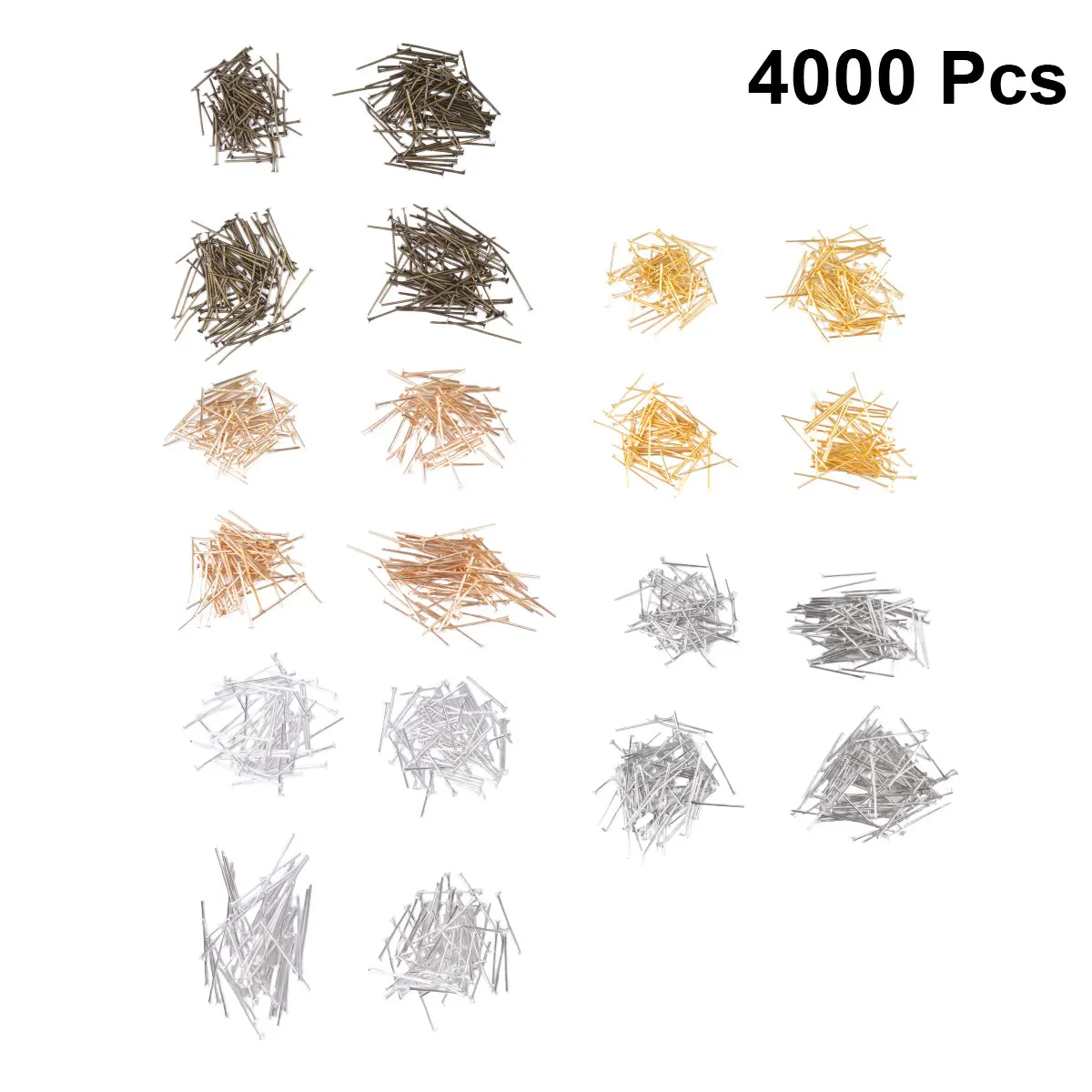 

T Shape Pins Flat Head Needles 5 Colors 4 Sizes DIY Jewelry Necklace Bracelet Earrings Repair Craft Project Accessories