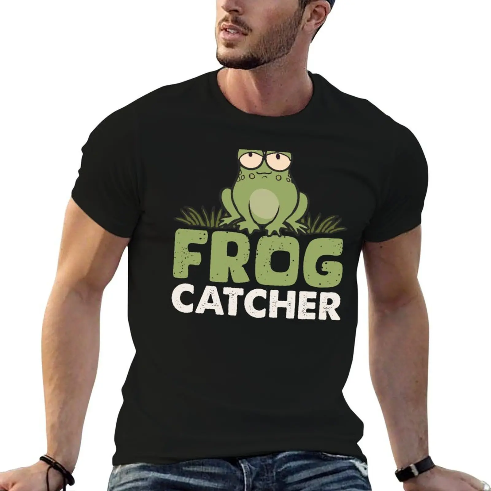 Funny Frog Catcher Humor Gifts for Boys Girls Kids Who Love Catching Frogs T-Shirt customizeds graphics mens shirts graphic tee