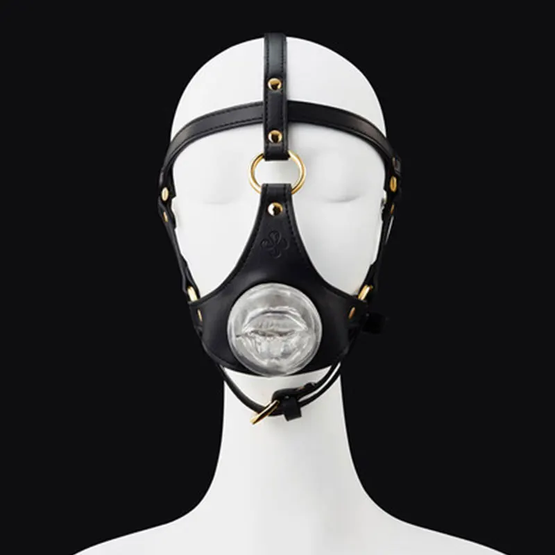 Adult Games Dog Mask Harness Adjustable Leather Collar Sex Games Mask Silicone Mouth Gag for Couple Fetish Women Sexy Sex Toys