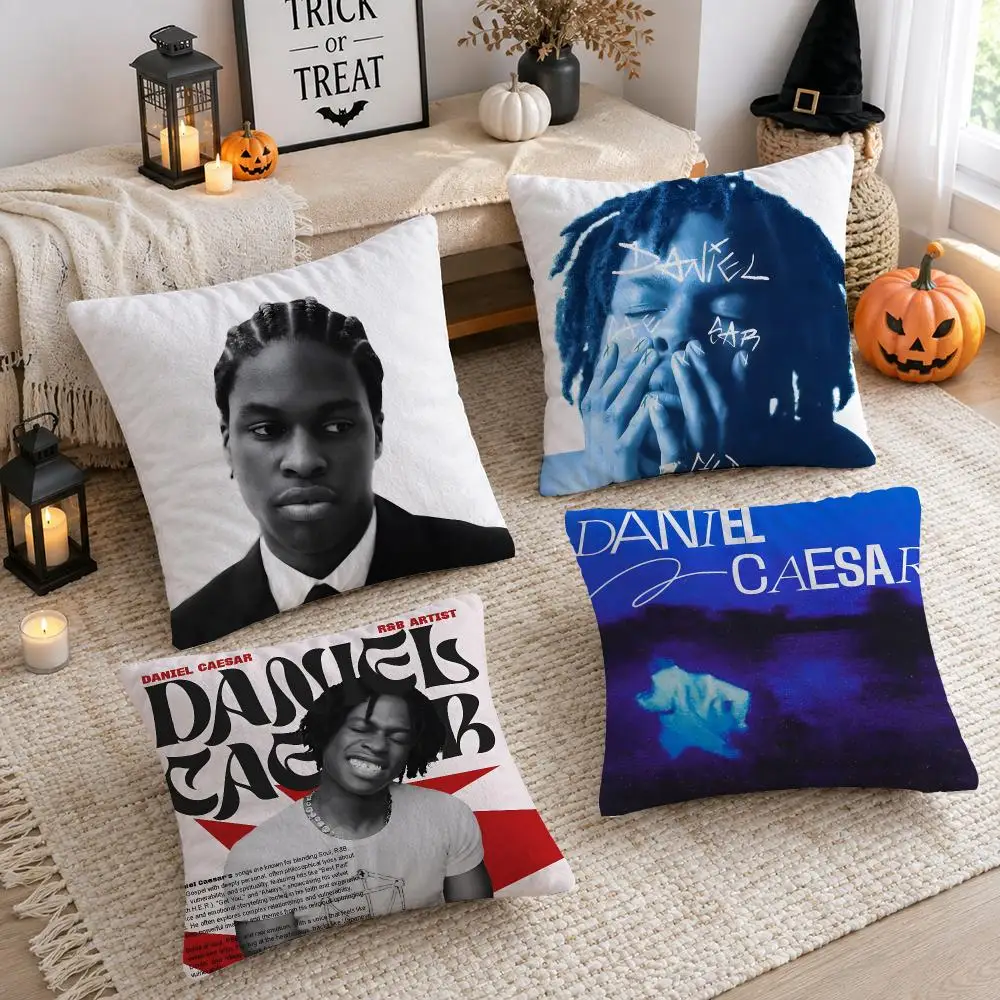 Singer D-Daniel Caesar Cushion Cover Plush Decorative Pillow Case With Hidden Zipper Cutecore Room Decor For Home