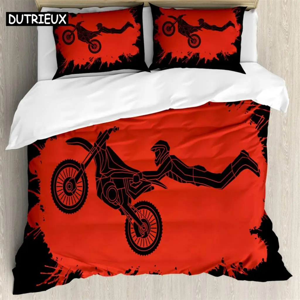 

Passeio de moto legal 3Pcs Bedding Sets 3D Digital Printing Custom Quilt Duvet Cover Set Home Queen King Quilt Pillowcase