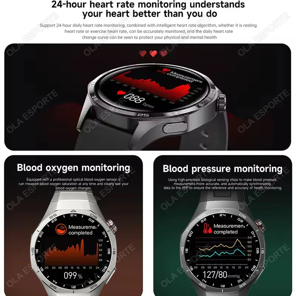 ساعة 5 Pro GPS NFC ساعة ذكية للرجال 360*360 شاشة AMOLED مراقب معدل ضربات القلب بلوتوث دعوة IP68 مقاوم للماء رجل Smartwatch 2025