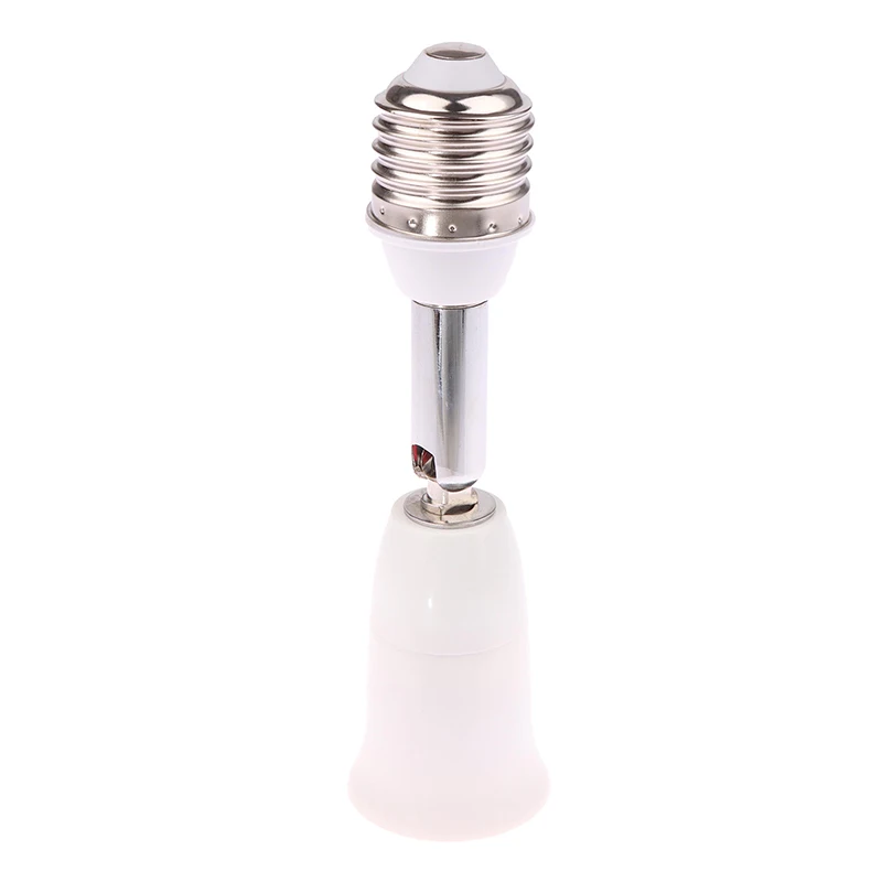 E26/E27 Light Socket Extender, 4.5 Inch Extension Adjustable Vertical 90°Horizontal 360° Screw Base Light Converter Socket