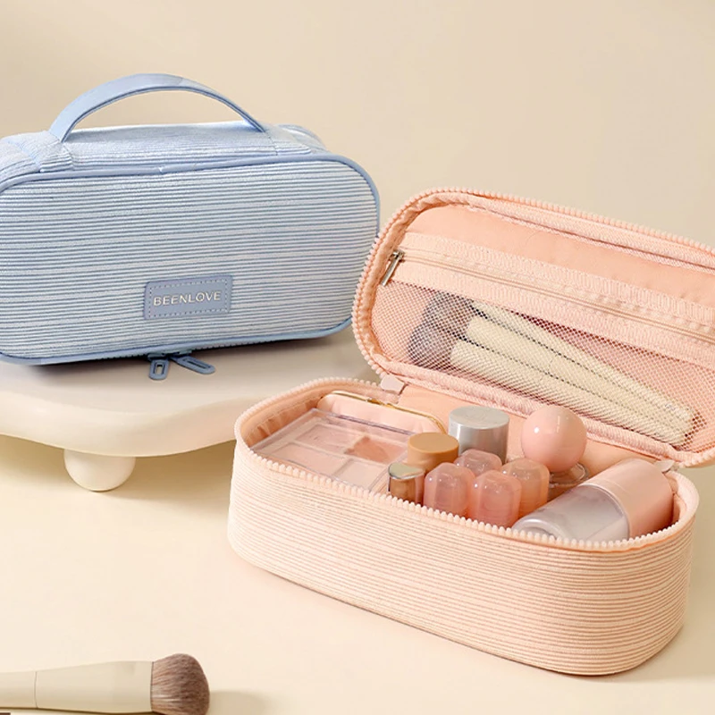 Women's Cosmetic Bag Travel Business Makeup Multi Functional Storage Bag Compact Portable Large Capacity Handheld Makeup Bag
