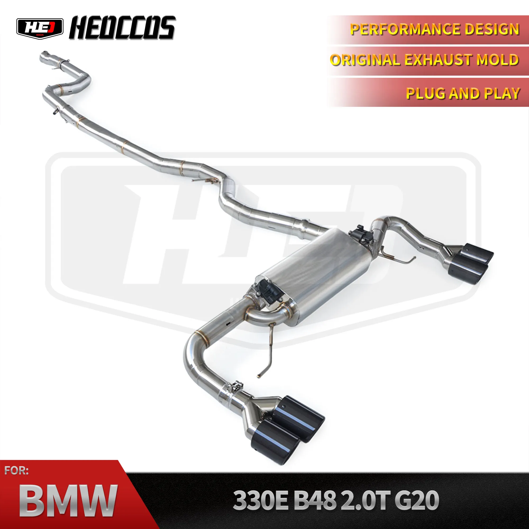 

HEO Performance Catback для BMW G20 G21 330e B48 2019, ось, без шнуровки на задний глушитель Valvetronic