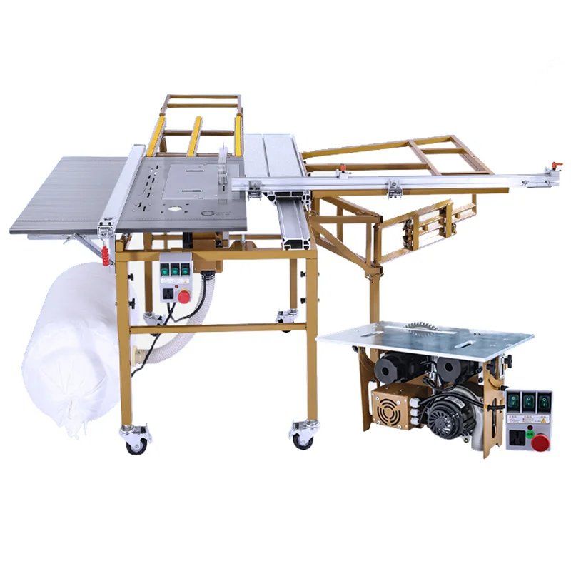 Multifunctional Saw Table Bevel Cutting Woodworking Saw Brushless And Dustless Saw Precision Guide Rail Sliding Table Saw