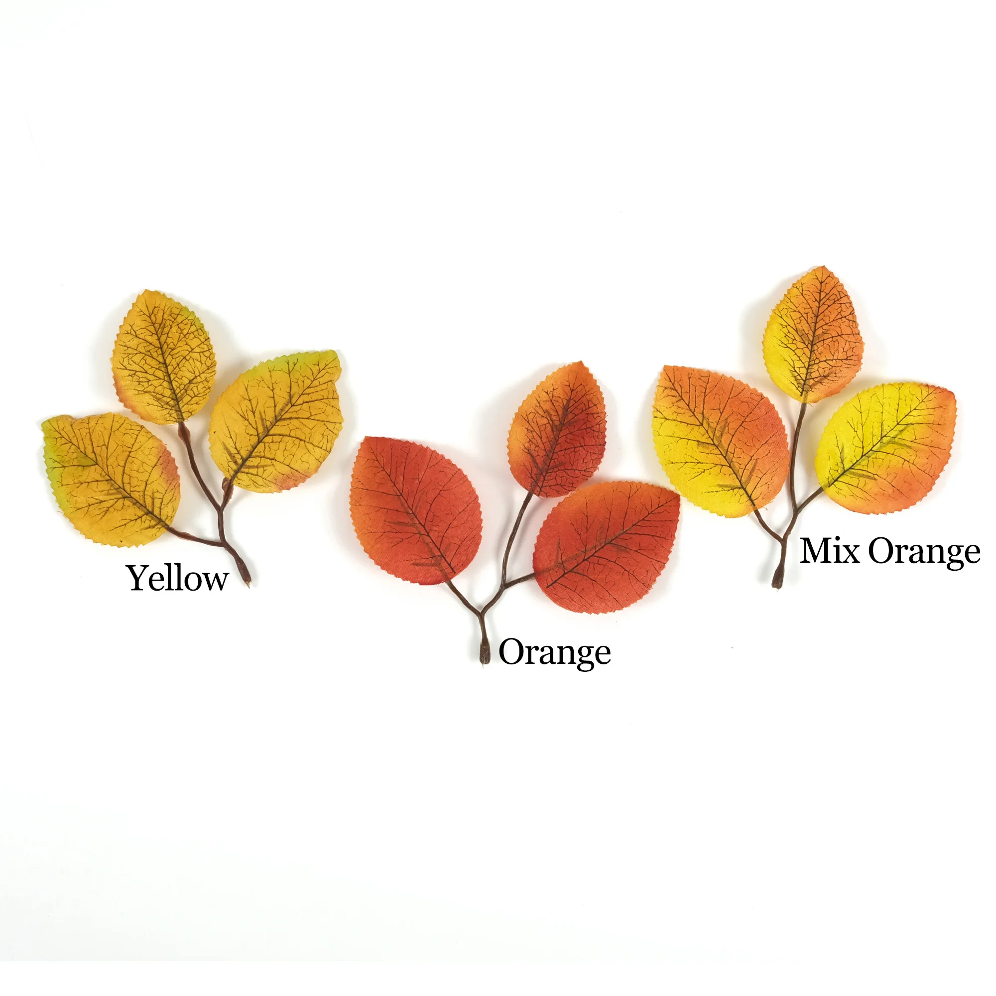 3Colors Artificial Silk Leaf 25/200PCS Fall Leaves For DIY Crafts Wreath Bouquets Decoe Faux Foliage