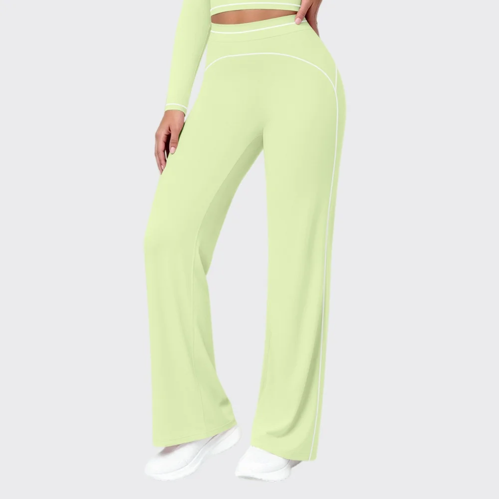 New High Waist Flared Pant Women's Straight Leg Bottoms Yoga Pants Workout Leggings Naked Feel Pilates Running Sports Trousers
