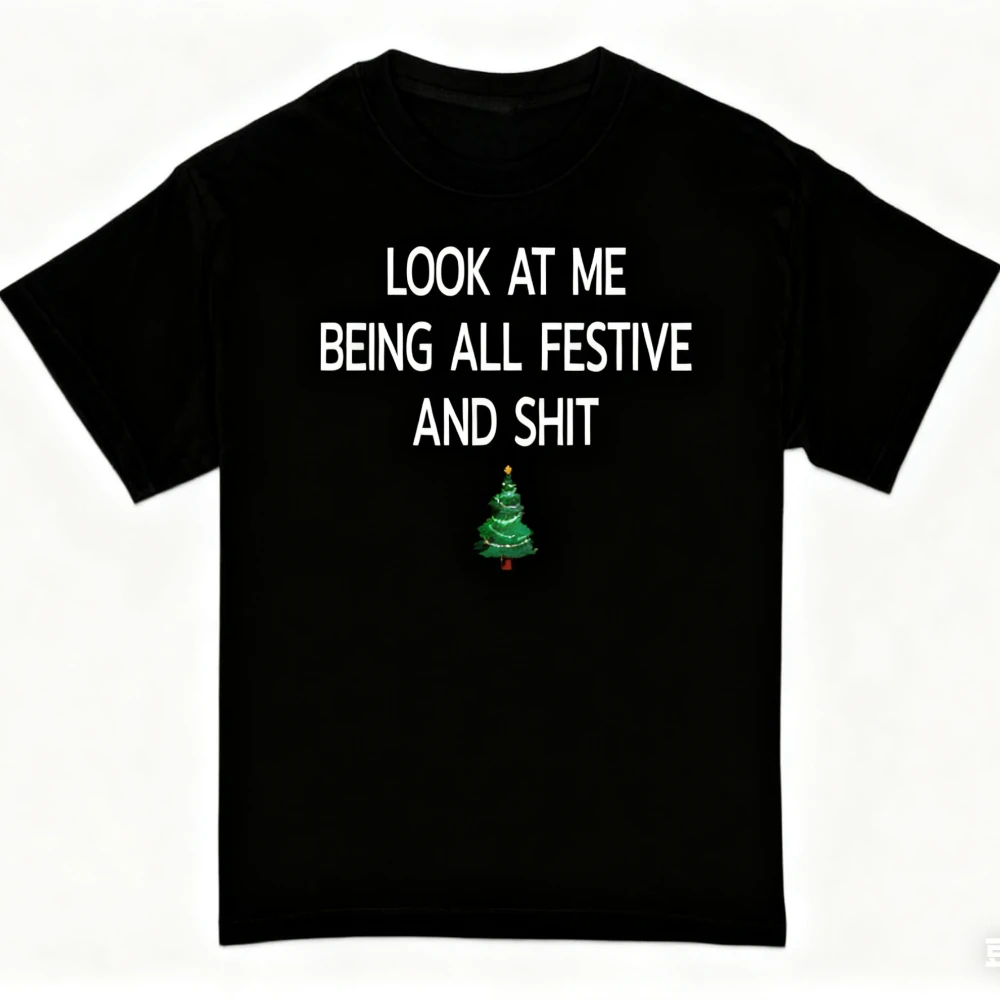 انظر إلي أن تكون كل احتفالية وقرف زوجين روح الدعابة الاقتران عيد الميلاد تي شيرت مضحك عيد الميلاد قميص الرجال النساء الحياة اليومية القطن المحملة #2