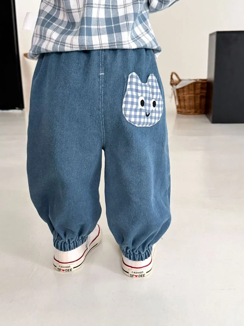 

MILANCEL новые осенние детские повседневные штаны для детей от 9 месяцев до 5 лет, укороченные штаны с рисунком сетки для девочек, корейские свободные тонкие детские брюки