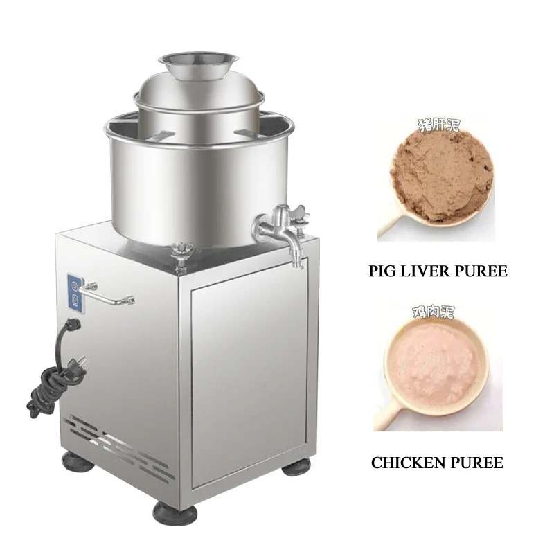 Restaurant Meat Slurry Machine Stainless Steel High Speed Mixer Grinder Support Beef Fish Meatball And Ham Sausage Processing