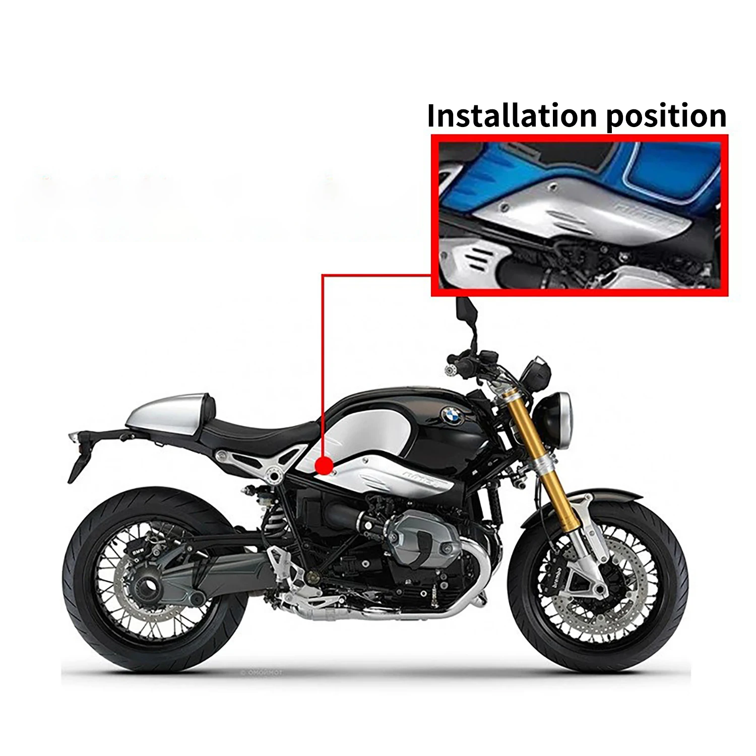 

For NINE T Universal Carbon Fiber Side Heat Insulation Cover Motorcycle Modified Accessory