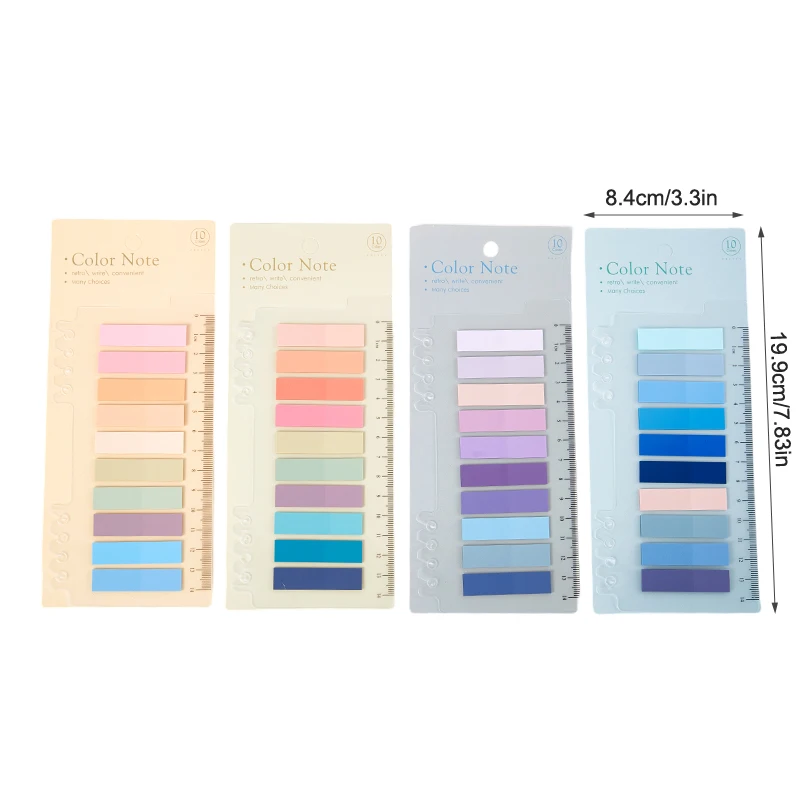 200 Sheets Solid Color Sticky Notes Key Points Index Post Sticker Bookmark To Do List Labels Sticky Notes Memo Pad Stationery