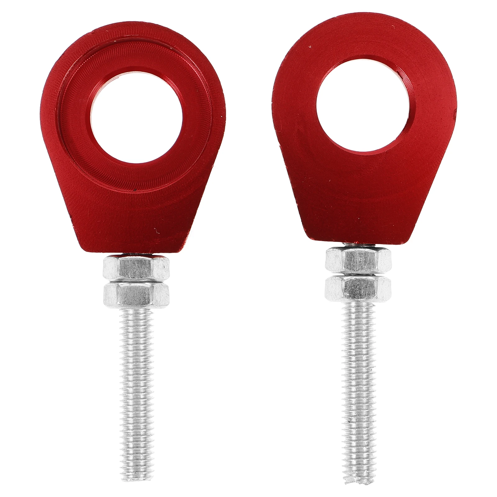 

2 Pcs Motorcycle Chain Adjuster The Tool Red Tensioner for Motorized Bike Accessories