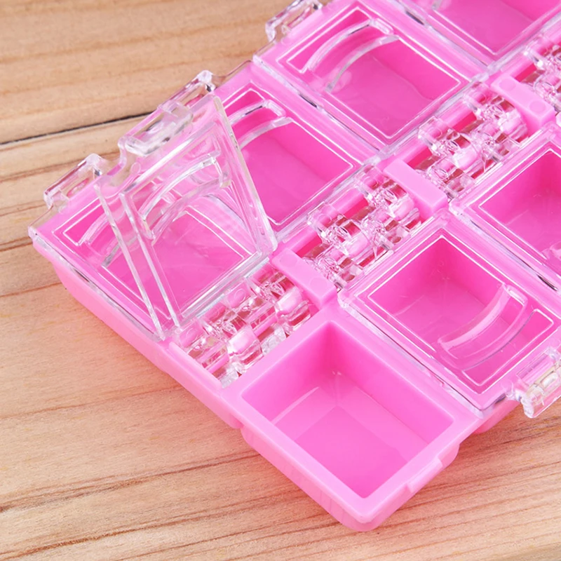 12 Lưới Tranh Gắn Đá Hộp Có Nắp, Kim Cương Thêu Chia Ngăn Hộp Lưu Trữ Dành Cho Móng Tay Kim Cương, Đính Hạt Lưu Trữ