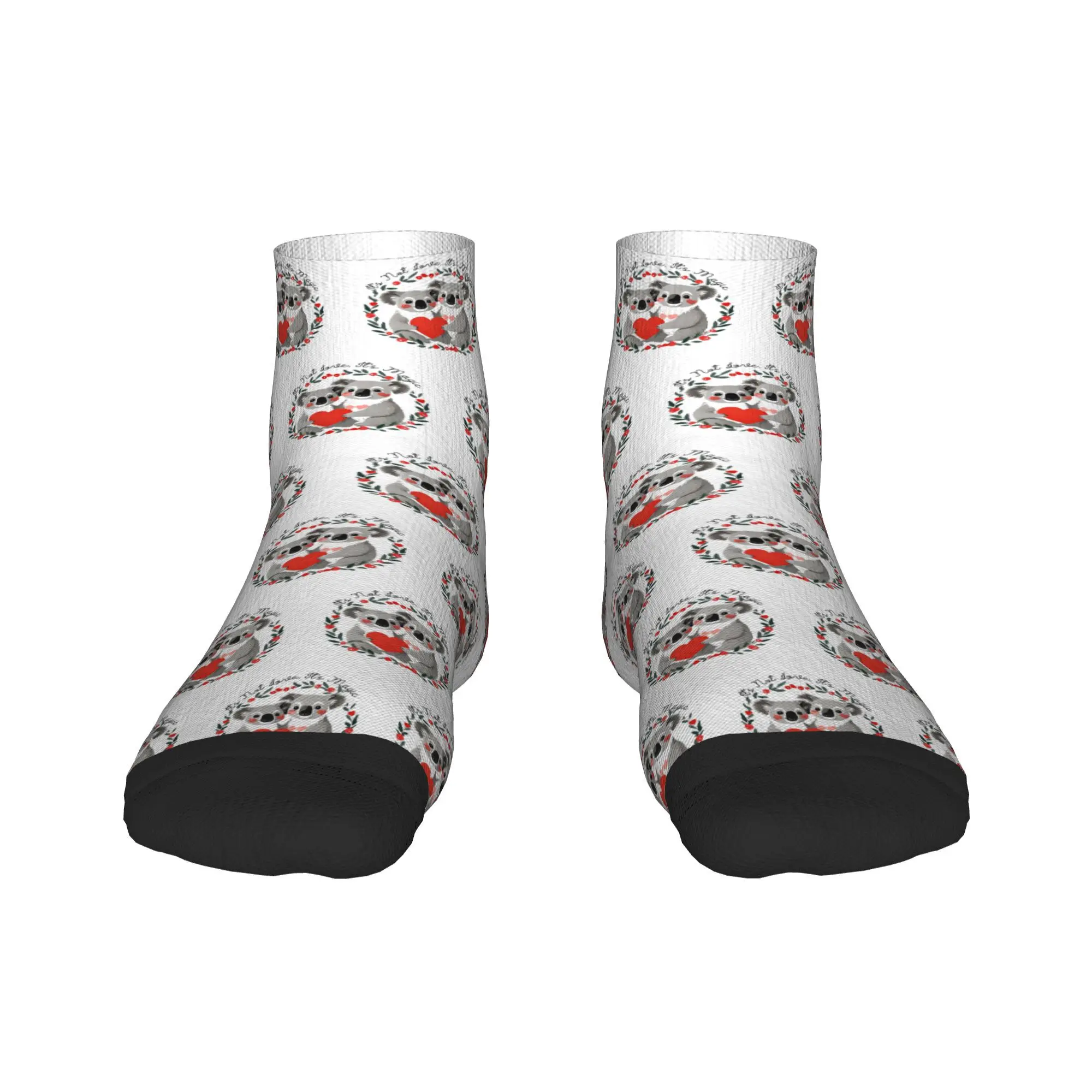 Quirky Valentine's Day Merch Love Redefined Koala Bear Socks Harajuku Stockings All Season Socks Accessories for Unisex Gifts