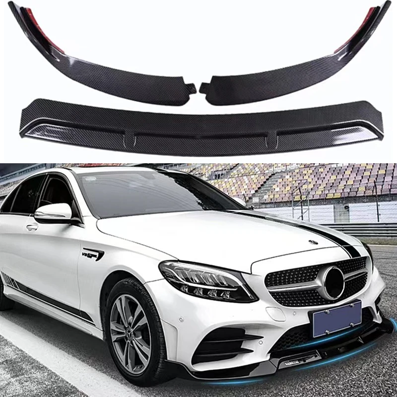 Suitable for Mercedes Benz GLC W177 W205 W213 front bumper deflector protective cover lip chin spoiler splitter diffuser 