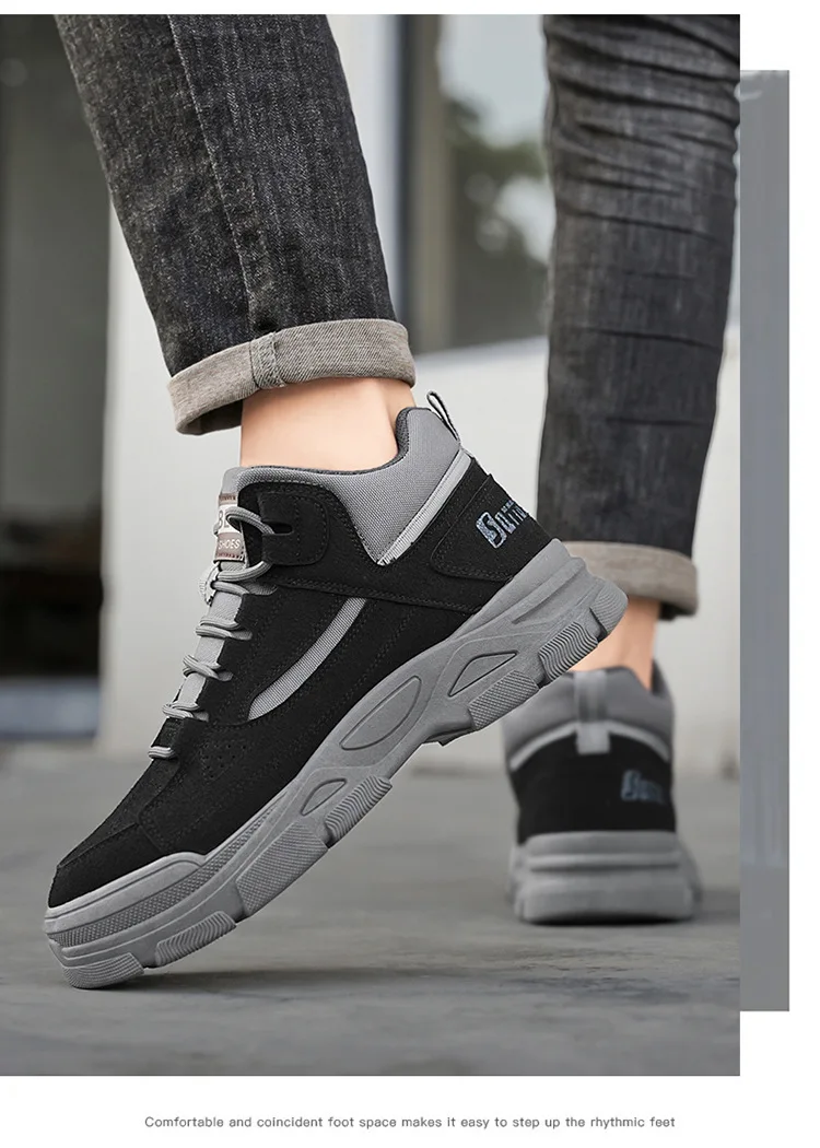 Spring Men's High-Top Breathable Work Shoes Non-Slip Wear-Resistant Labor Protection Outdoor All-Match Comfortable Labor Shoes