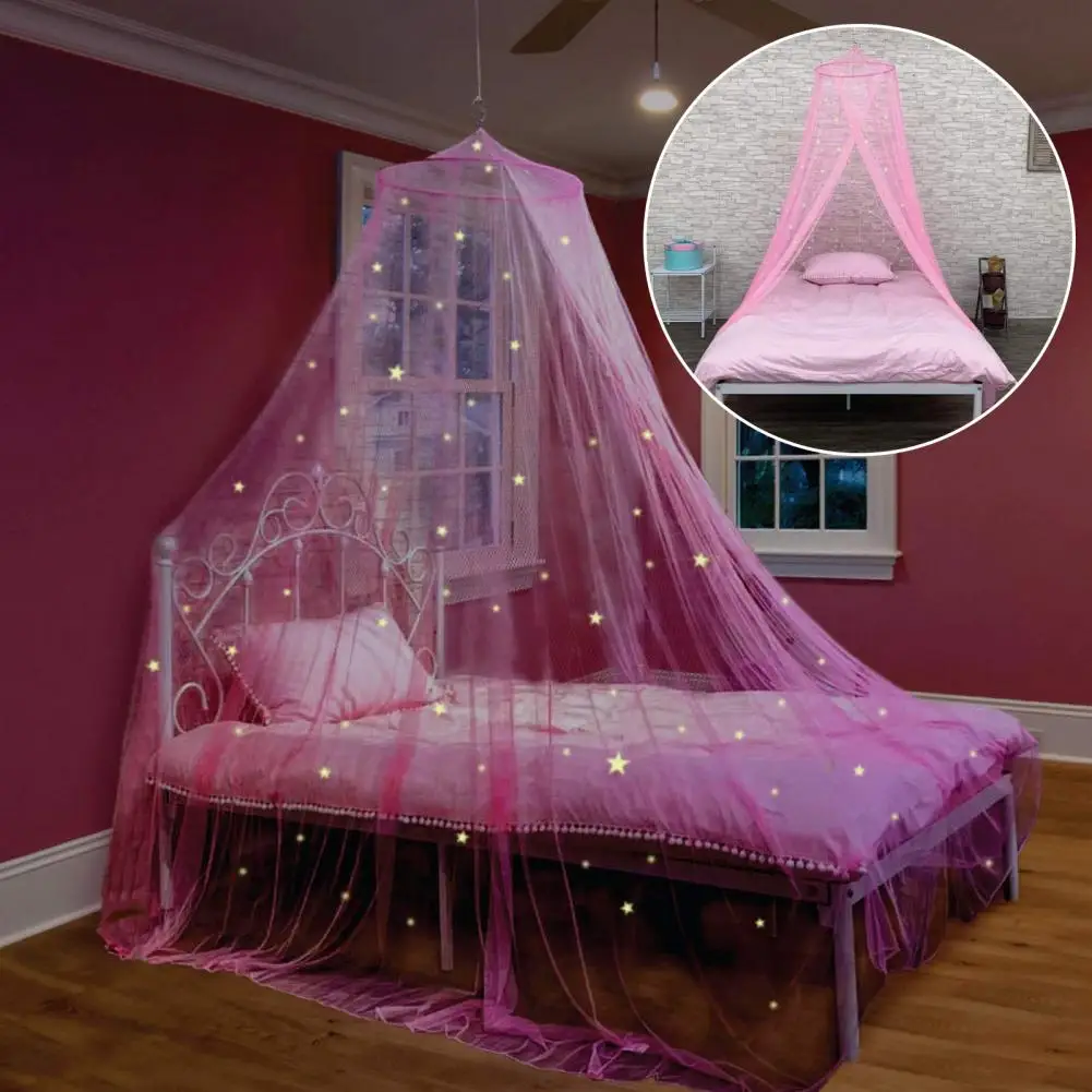 Kids Bed Canopy Practical Eco-Friendly Bed Curtain Kid Room Round Top Children Crib Bed Tent Household Supplies