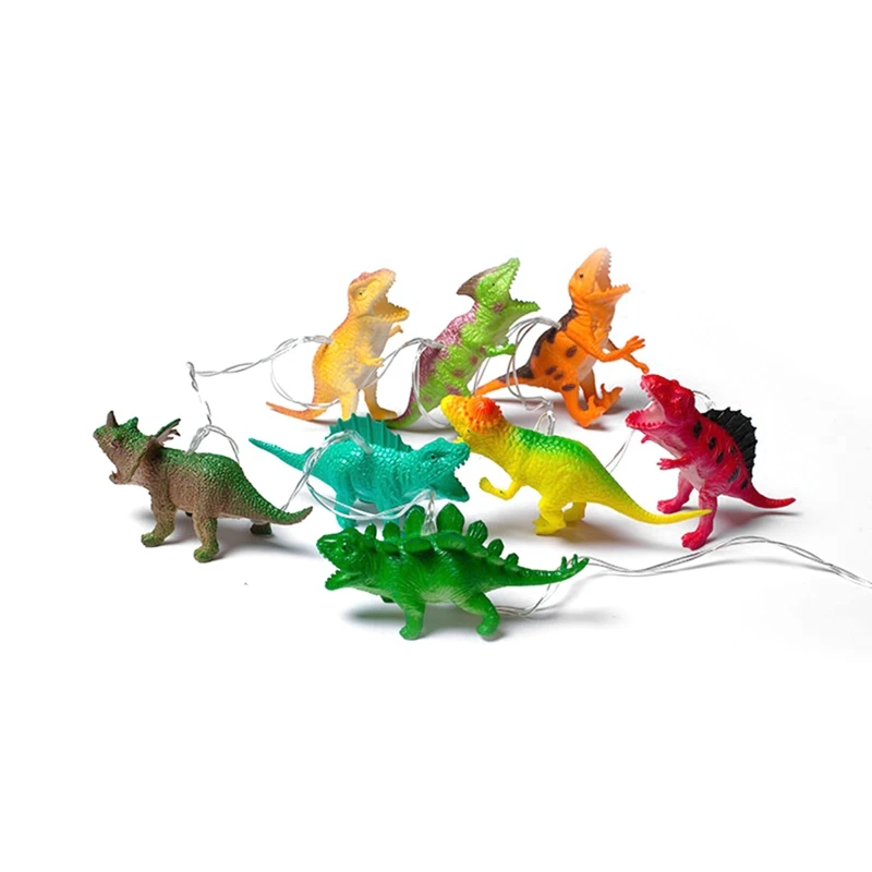 Noworoczny prezent światełka girlanda dekoracja urodzinowa dinozaura w dżungli dla dzieci z girlanda żarówkowa zwierząt