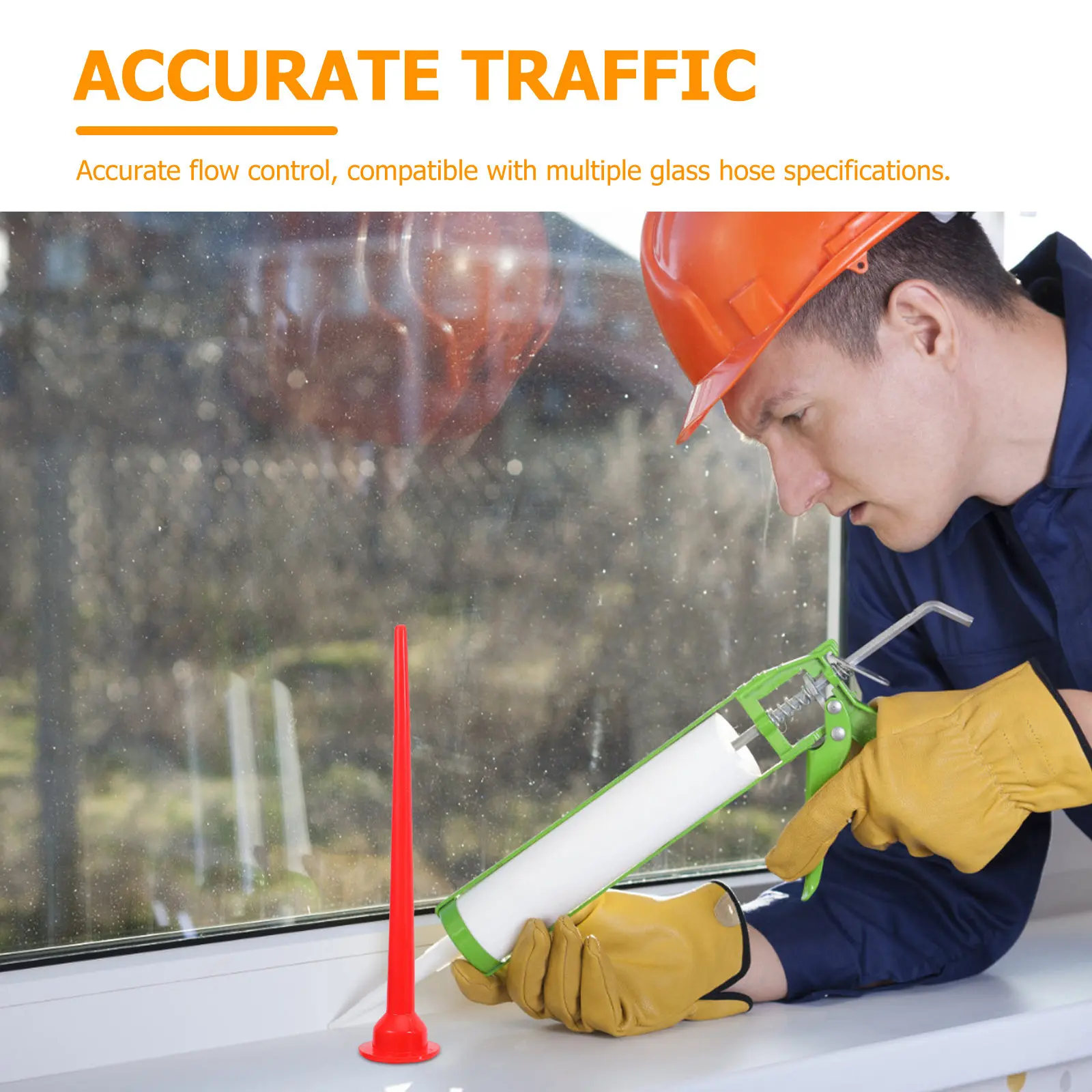 2Pcs Long Sausage Nozzle Applicator Extended Reach Caulk Gun Nozzle for Deep Narrow Seams Silicone Adhesive Glass Glue Seamless - view 5