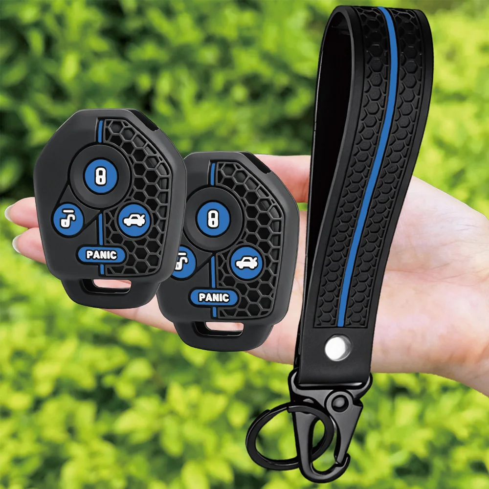 For Subaru Forester Outback Legacy Impreza XV Crosstrek WRX STI Tribeca Protective Silicone Key Cover With Key Ring Holder