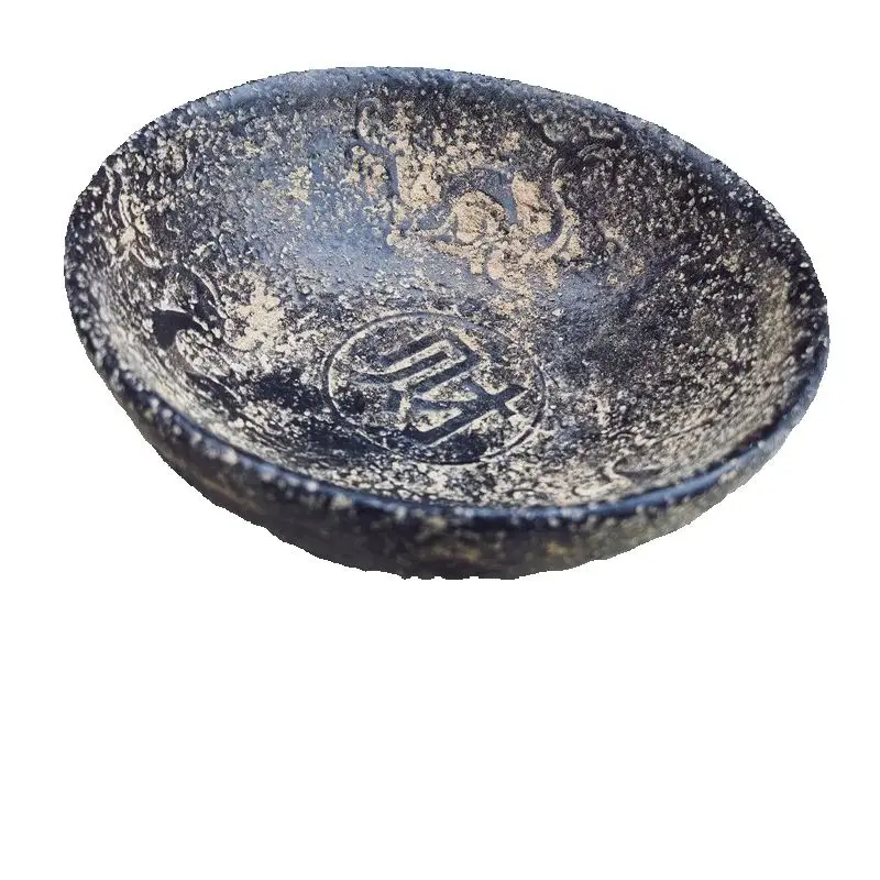 

Antique Embossed Dragon Patterned Jade Ware Bowl from China Unique Unearthed Kitchenware for Home Decor