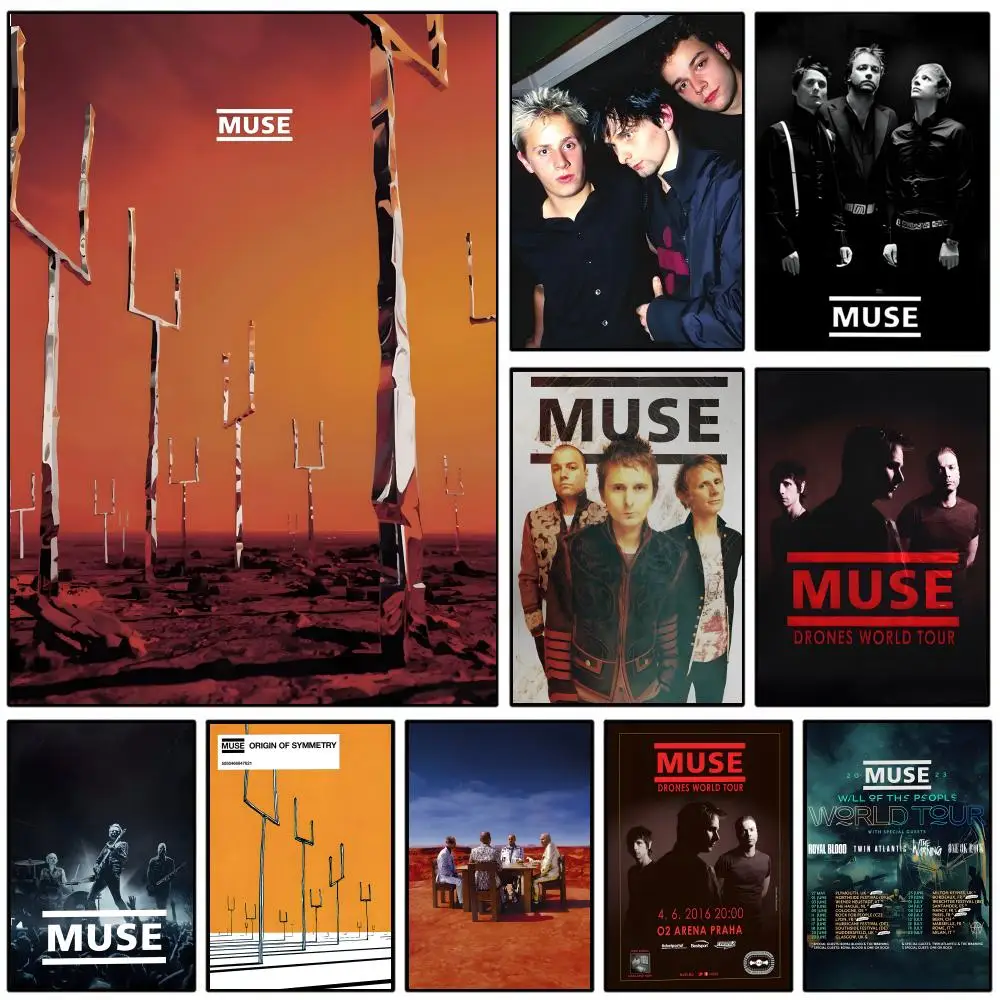 Alternative rock the muse band Poster HD Self-Adhesive Wall Decor Home Office Dorm Bedroom & More Ideal Gift Choice