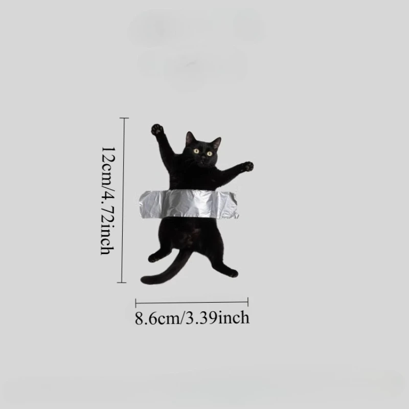 JDM Funny Black Cat Waterproof Decals Creative Styling Ornament for Car Bumper Window Motorcycle Fuel Tank Scooter Decor