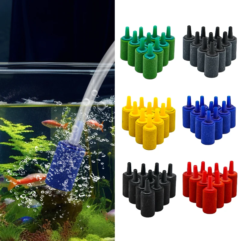 Atomizer in the Aquarium sprayer Air Stone Mineral Bubble Diffuser Fish Tank Diffuser Airstones For Air Pump Accessories 10Pcs