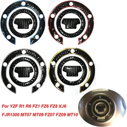 오토바이 가스 오일 연료 탱크 캡 스티커 데칼 커버 패드, 야마하 YZF R1 R6 FZ1 FZ6 FZ8 XJ6 FJR1300 MT07 MT09 FZ07 FZ09 MT10 용
